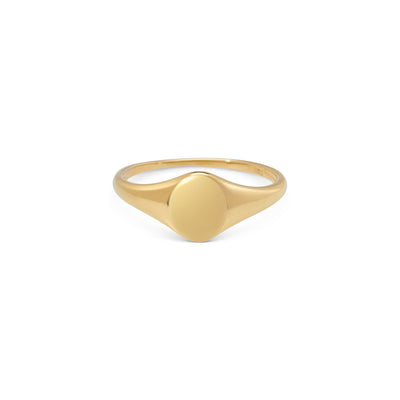 14K Solid Gold Mini Signet