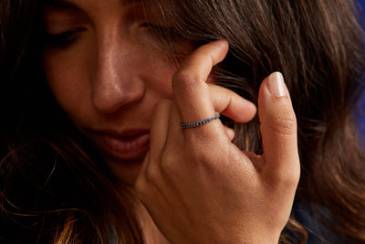 Royal Blue Sapphire Eternity Ring