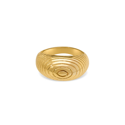 Gold Stereosonic Wave Ring