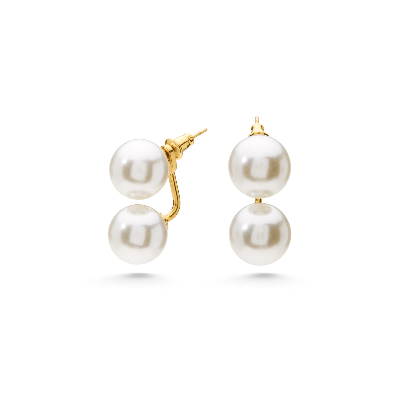 Pearl Double Ball Earrings