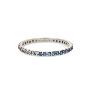 Gradient Sapphire Eternity Ring