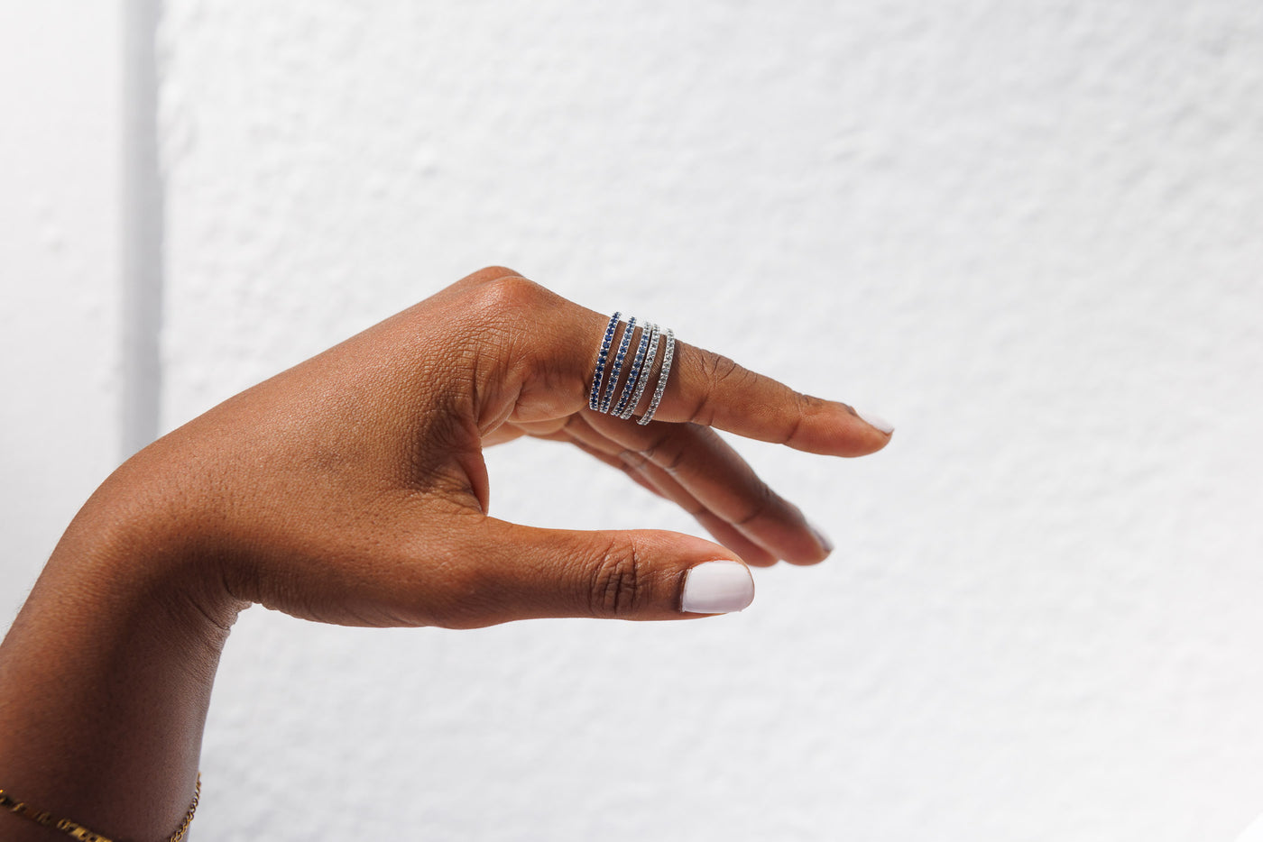 Gradient Sapphire Eternity Ring