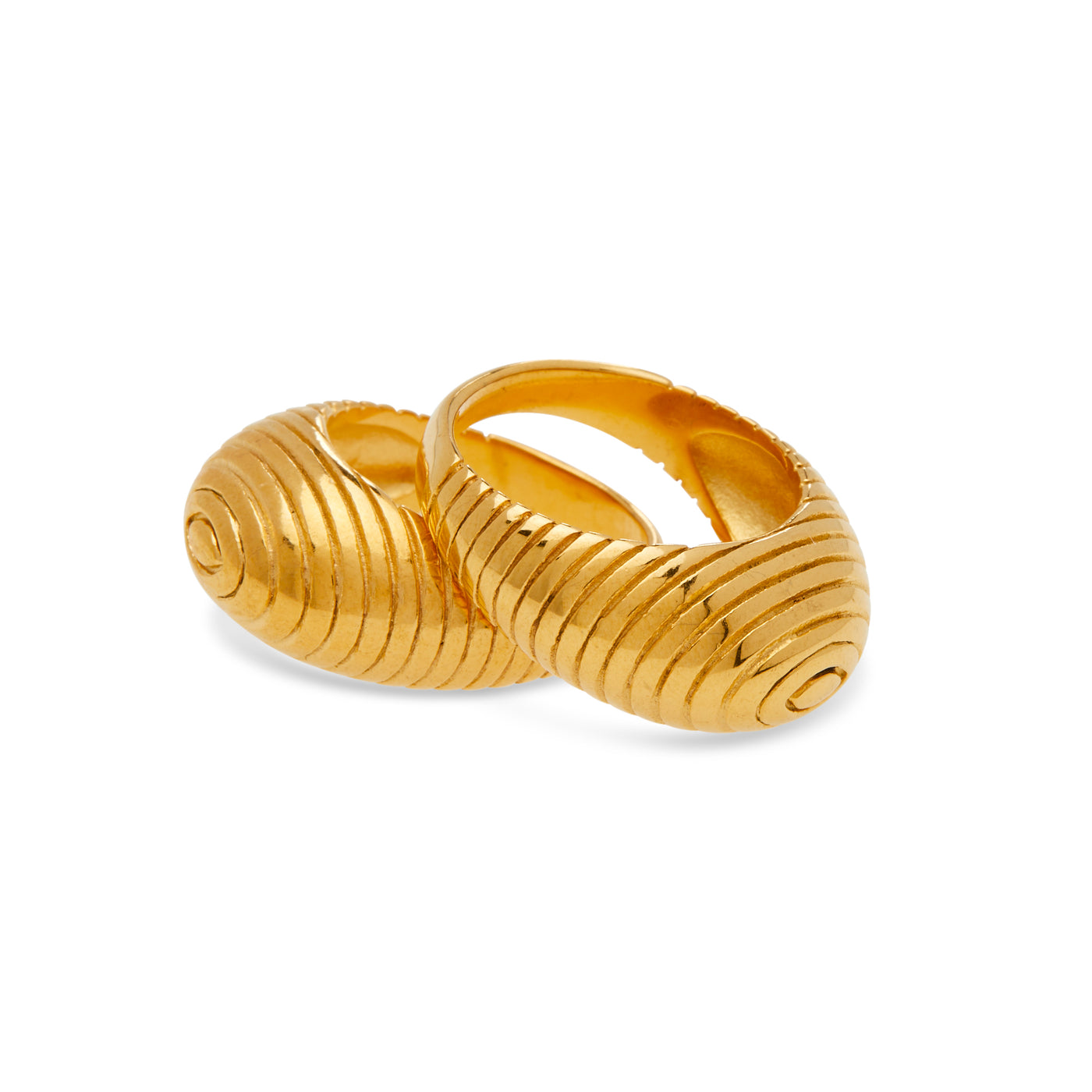 Gold Stereosonic Wave Ring